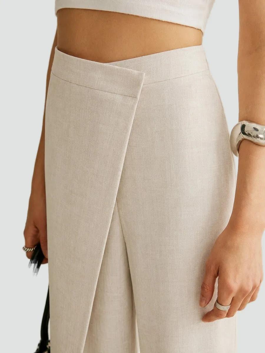 Pandora | Women's Asymmetric Wide-Leg Office Trousers