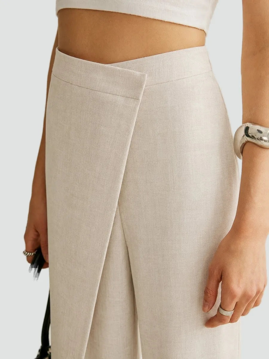 Pandora | Women's Asymmetric Wide-Leg Office Trousers