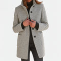 Pauline | Women's Straight-Cut Mid-Length Button Coat