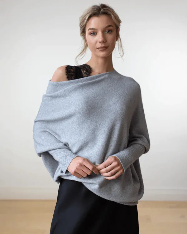 Philippa | Women's Off-Shoulder Loose-Fit Winter Sweater