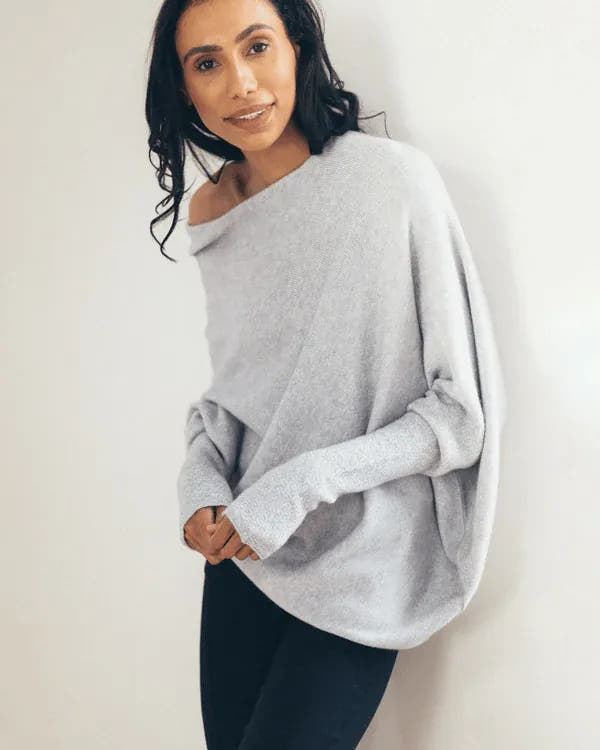 Philippa | Women's Off-Shoulder Loose-Fit Winter Sweater