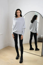 Philippa | Women's Off-Shoulder Loose-Fit Winter Sweater