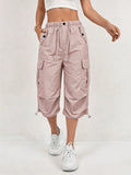 Philomena | Women's Cargo Capri Trousers with Flap Pockets
