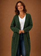 Prudence | Women's Hooded Cable Knit Cardigan