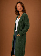 Prudence | Women's Hooded Cable Knit Cardigan