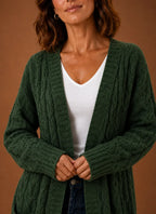 Prudence | Women's Hooded Cable Knit Cardigan