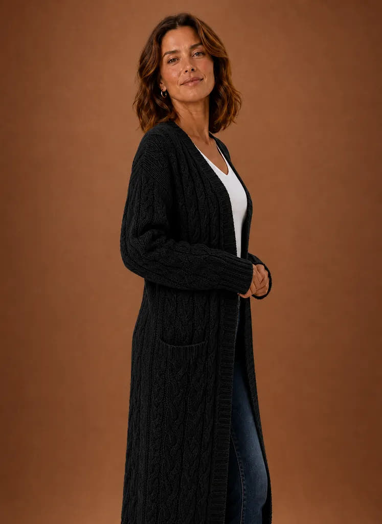 Prudence | Women's Hooded Cable Knit Cardigan