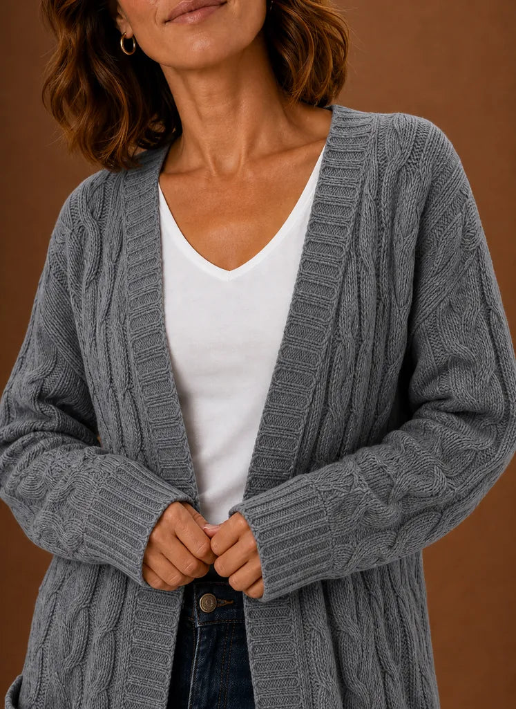 Prudence | Women's Hooded Cable Knit Cardigan