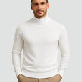 Regular-Fit Fine-Knit Turtleneck Sweater for Men