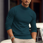 Regular-Fit Fine-Knit Turtleneck Sweater for Men
