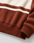 Relaxed Fit Color Block Rugby Polo Sweater for Men