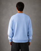 Relaxed-Fit Drop-Shoulder Graphic Knit Sweater for Men