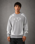 Relaxed-Fit Drop-Shoulder Graphic Knit Sweater for Men
