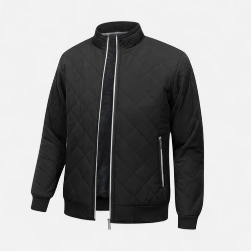Relaxed-Fit Quilted Fleece-Lined Winter Jacket for Men
