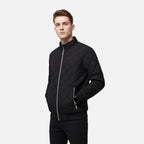 Relaxed-Fit Quilted Fleece-Lined Winter Jacket for Men