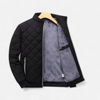 Relaxed-Fit Quilted Fleece-Lined Winter Jacket for Men