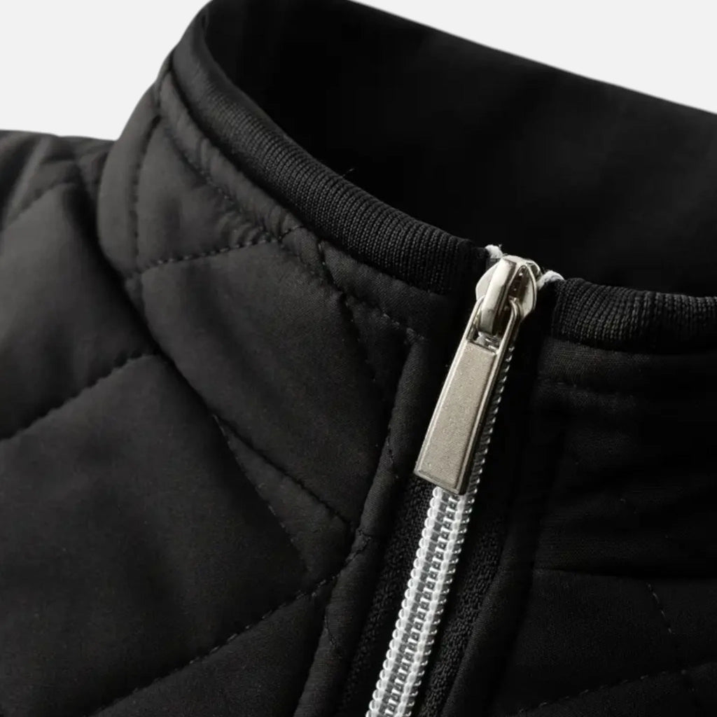 Relaxed-Fit Quilted Fleece-Lined Winter Jacket for Men