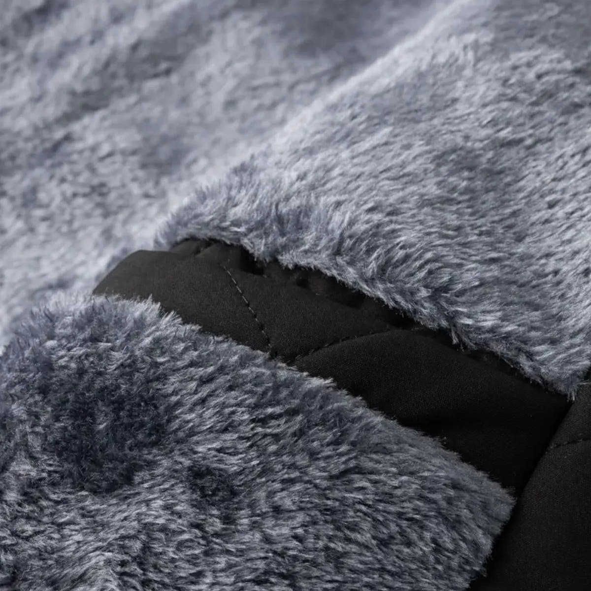 Relaxed-Fit Quilted Fleece-Lined Winter Jacket for Men