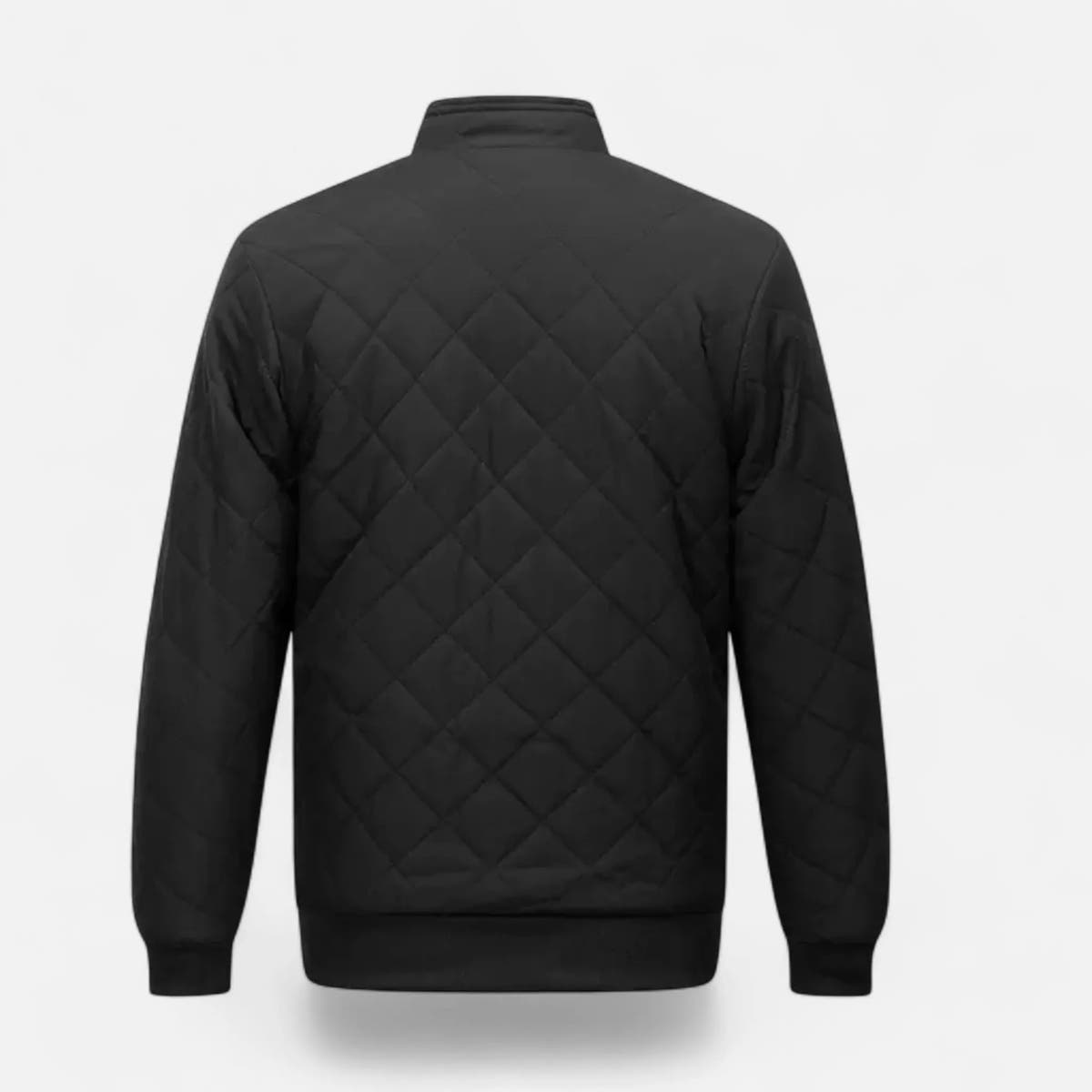 Relaxed-Fit Quilted Fleece-Lined Winter Jacket for Men