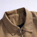 Relaxed-Fit Vintage Wash Bomber Jacket for Men