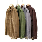 Relaxed Fleece-Lined Corduroy Shacket Jacket for Men