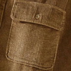 Relaxed Fleece-Lined Corduroy Shacket Jacket for Men