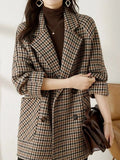Rhea | Women's Oversized Houndstooth Wool-Effect Coat
