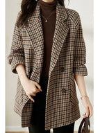 Rhea | Women's Oversized Houndstooth Wool-Effect Coat