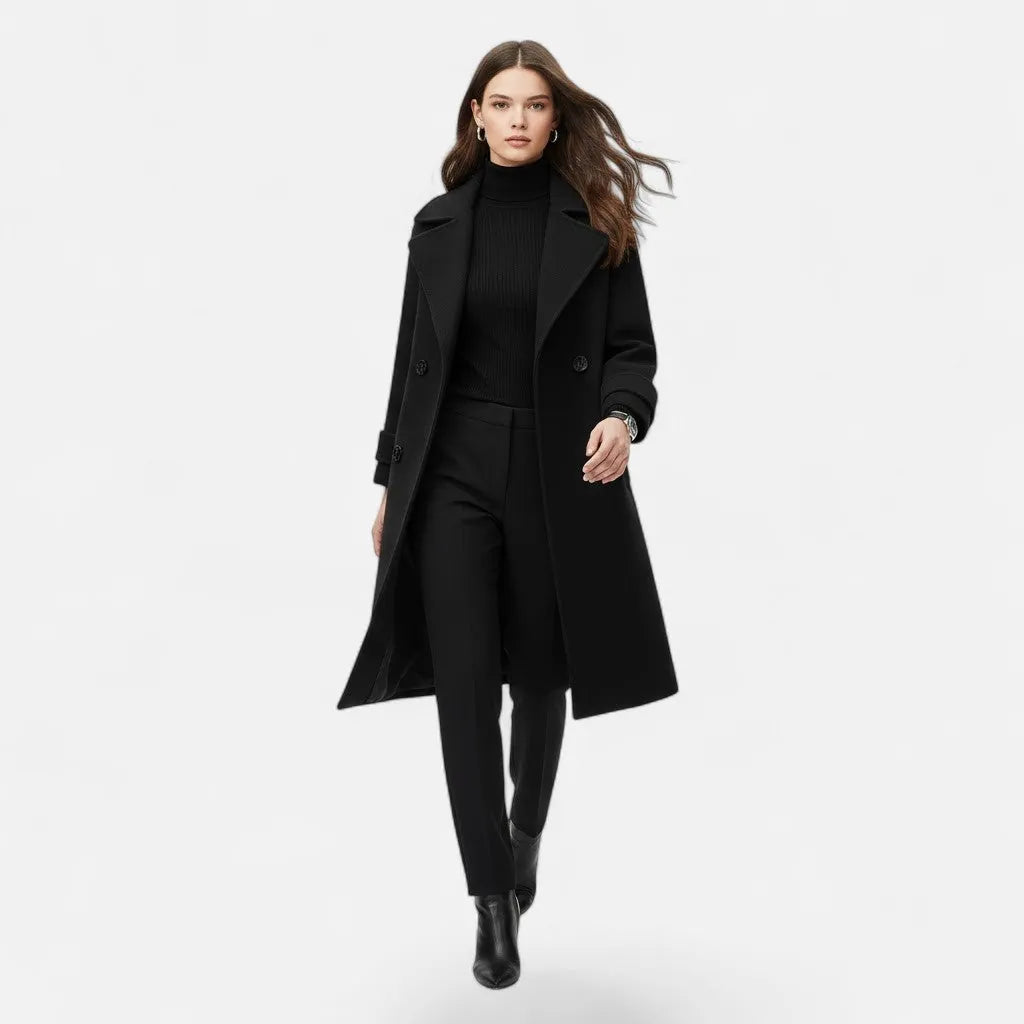 Selena | Women's Double-Breasted Structured Slim Coat