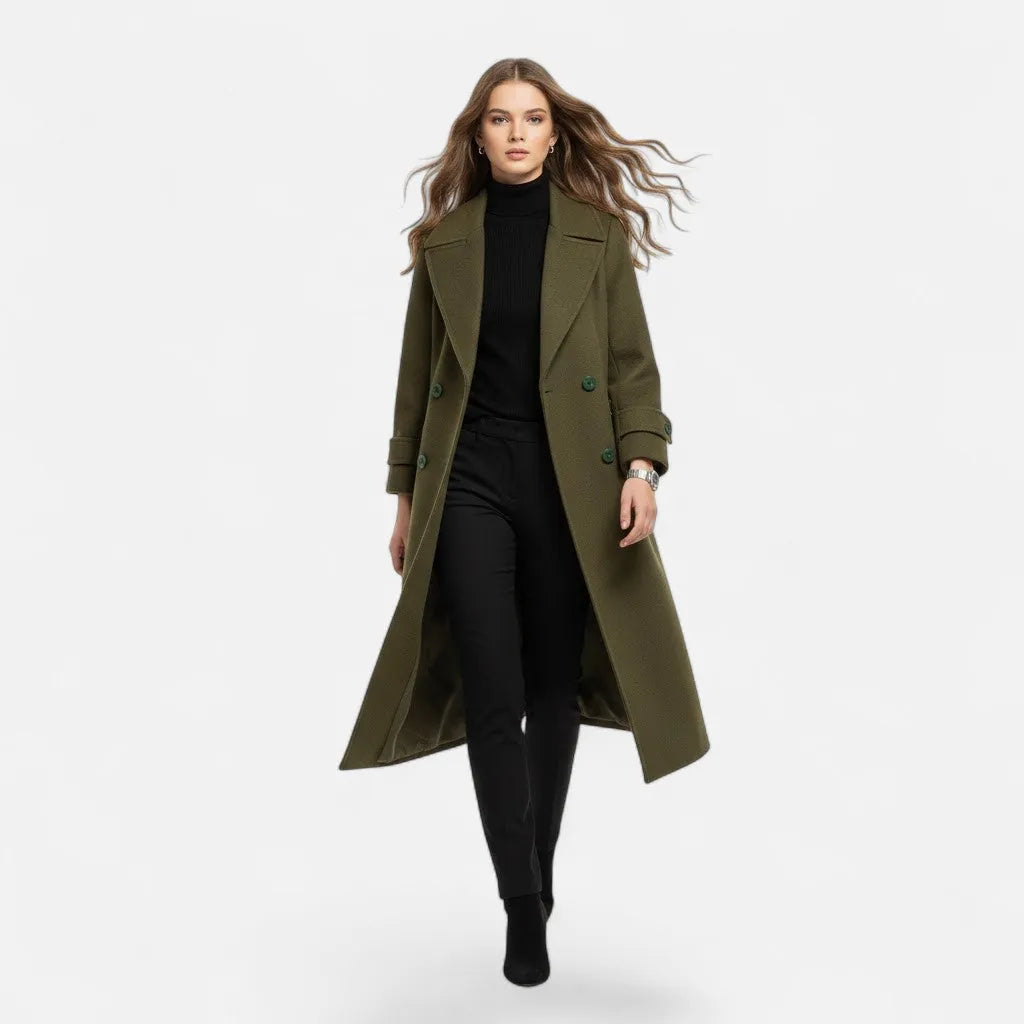 Selena | Women's Double-Breasted Structured Slim Coat