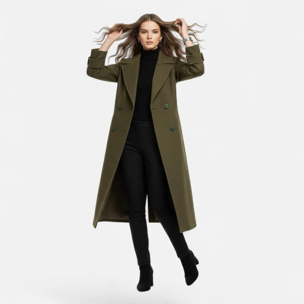 Selena | Women's Double-Breasted Structured Slim Coat