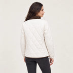 Simone | Women's Quilted Jacket with Corduroy Collar