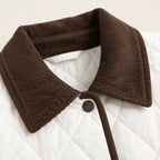Simone | Women's Quilted Jacket with Corduroy Collar