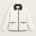Simone | Women's Quilted Jacket with Corduroy Collar