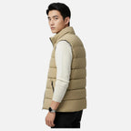 Sleeveless Quilted Zip-Up Winter Vest for Men