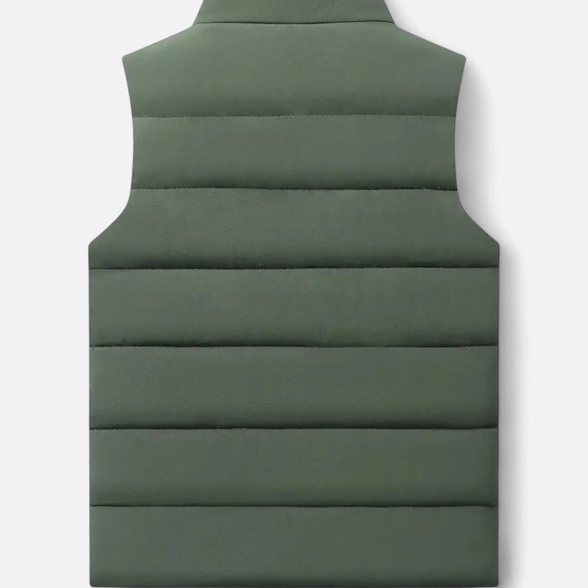 Sleeveless Quilted Zip-Up Winter Vest for Men