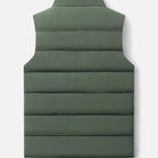 Sleeveless Quilted Zip-Up Winter Vest for Men