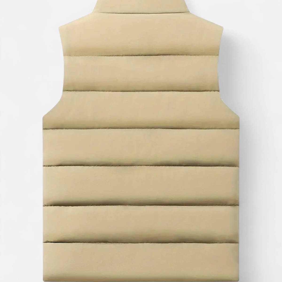 Sleeveless Quilted Zip-Up Winter Vest for Men
