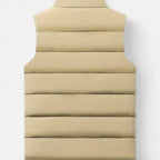 Sleeveless Quilted Zip-Up Winter Vest for Men