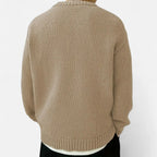 Slightly Stretchy Solid Crew Neck Pullover for Men