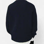 Slightly Stretchy Solid Crew Neck Pullover for Men