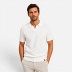 Slim Fit Breathable Lightweight Knit Polo for Men