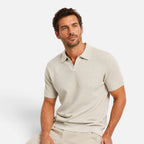 Slim Fit Breathable Lightweight Knit Polo for Men