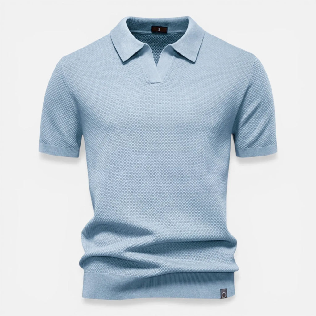 Slim Fit Breathable Lightweight Knit Polo for Men