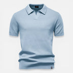 Slim Fit Breathable Lightweight Knit Polo for Men