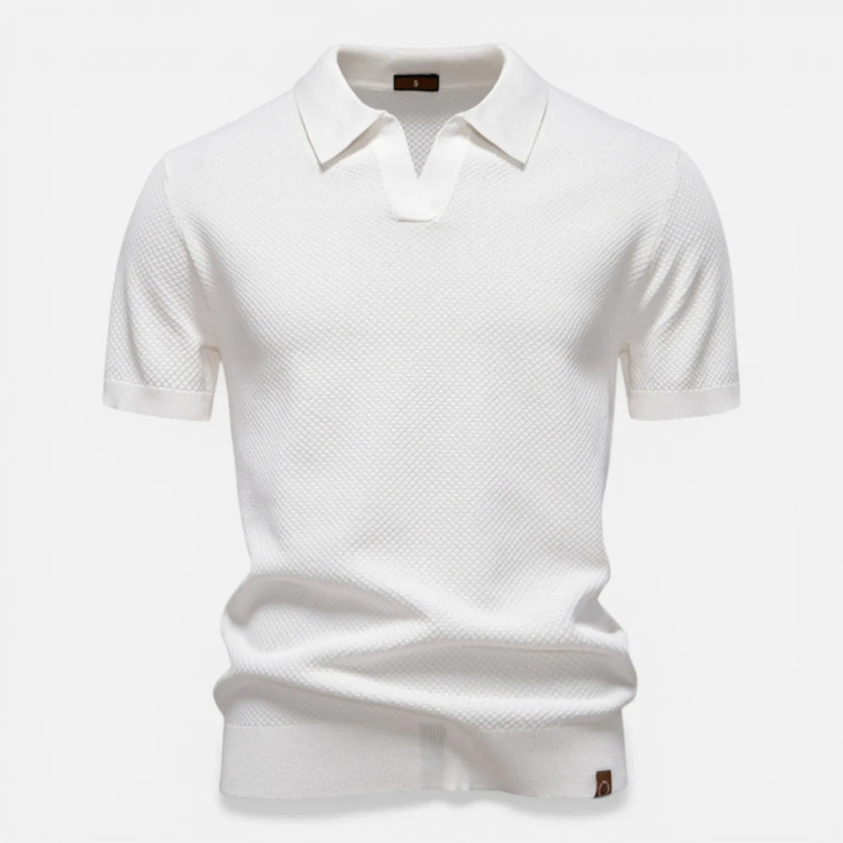 Slim Fit Breathable Lightweight Knit Polo for Men