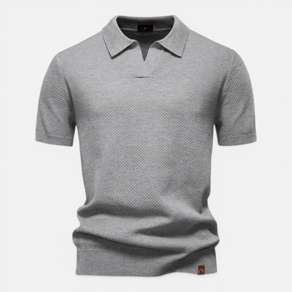 Slim Fit Breathable Lightweight Knit Polo for Men
