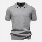 Slim Fit Breathable Lightweight Knit Polo for Men