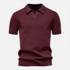 Slim Fit Breathable Lightweight Knit Polo for Men