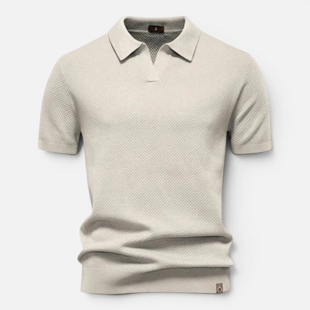 Slim Fit Breathable Lightweight Knit Polo for Men